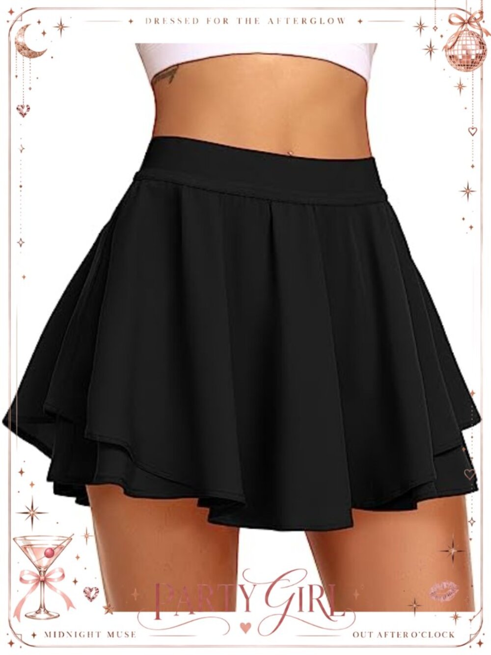 Pleated Tennis Skort with Shorts and Pockets